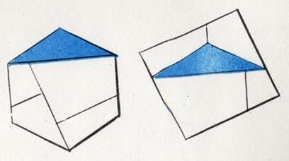 Как превратить шестиугольник в квадрат. В головоломках на разрезание и складывание фигур необходимо прежде всего найти такой способ разделения, который годится для обеих фигур