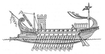 Римское судно с корвусом